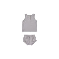 Quincy Mae Periwinkle Woven Tank + Short Set