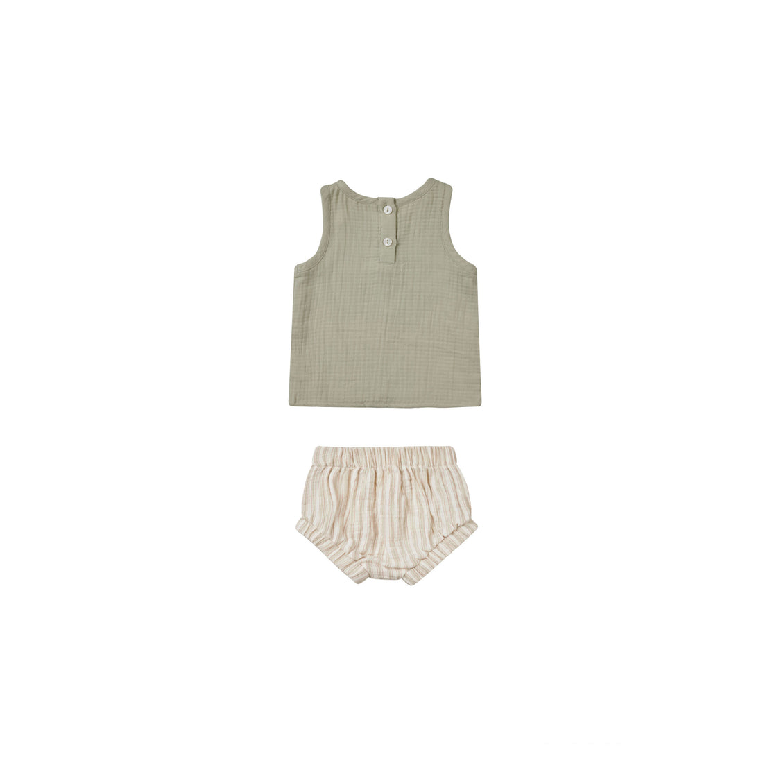 Quincy Mae Sage Stripe Woven Tank + Short Set