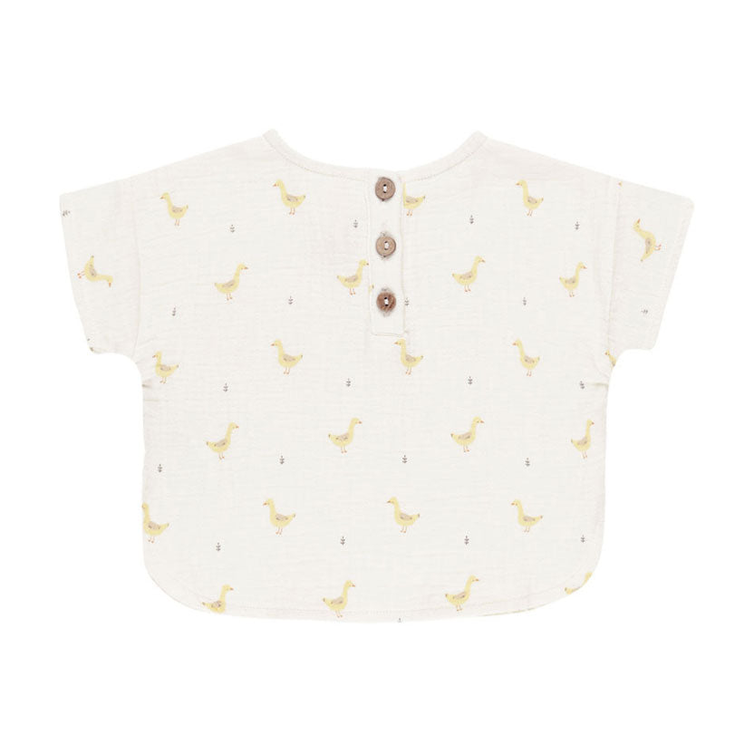 Quincy Mae Geese Woven Boxy Top + Short Set