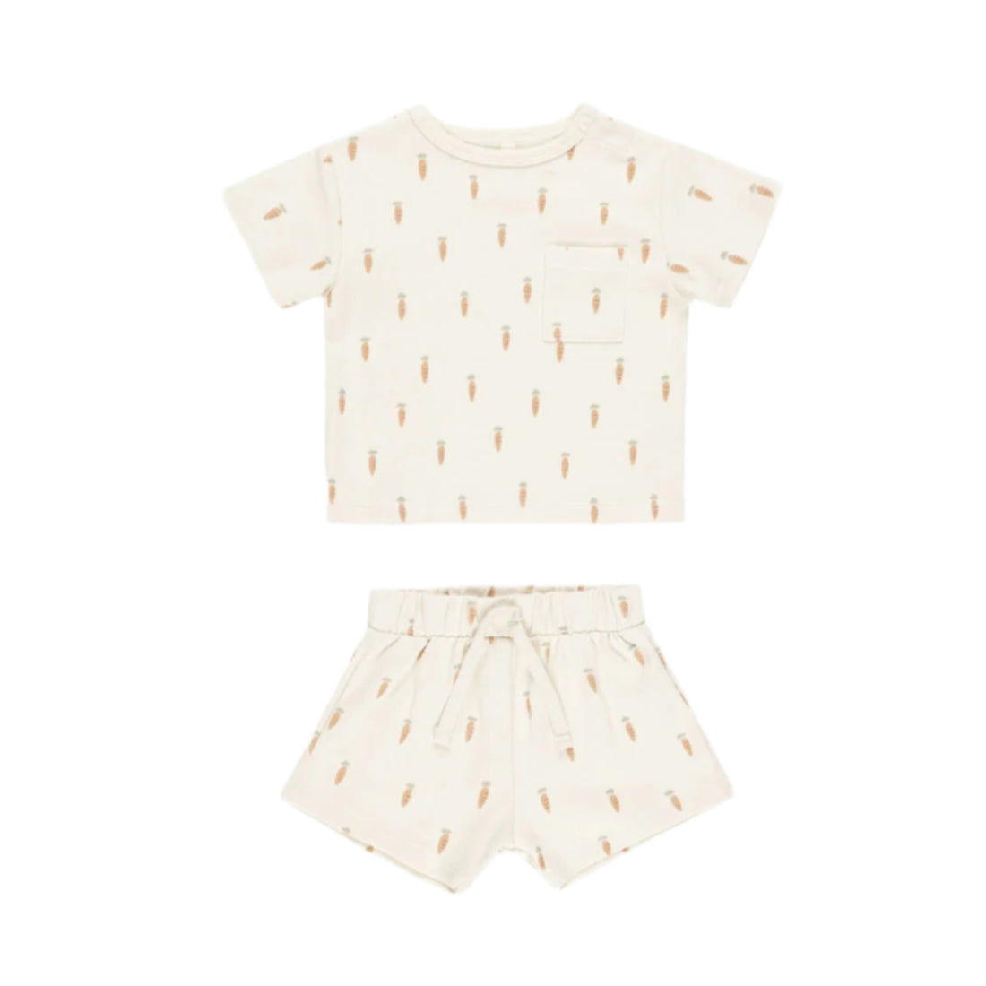 Quincy Mae Carrots Boxy Pocket Tee + Short Set