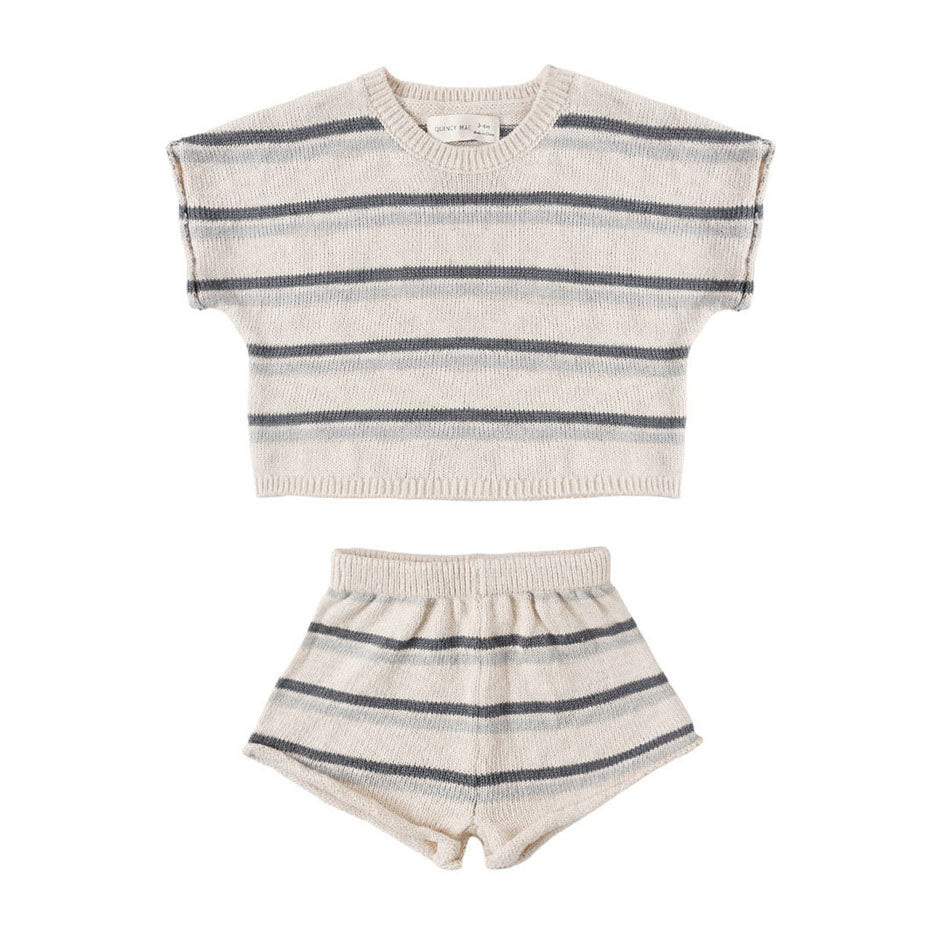 Quincy Mae Ocean Stripe Relaxed Summer Knit Set