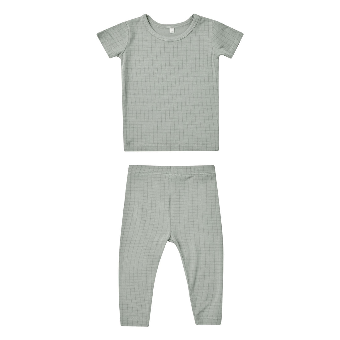 Quincy Mae Grid Bamboo Short Sleeve Pajama Set