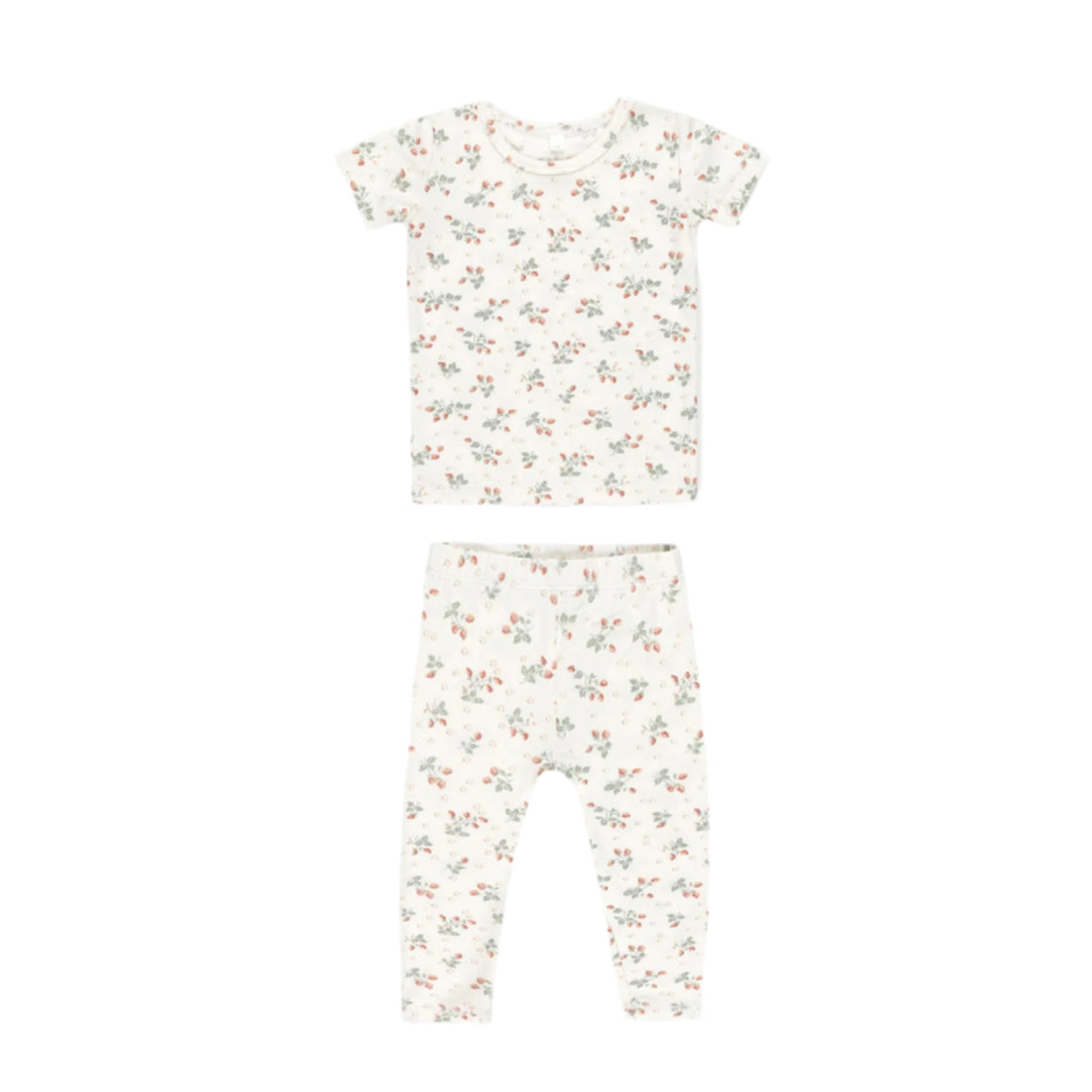 Quincy Mae Strawberries Bamboo Short Sleeve Pajama Set
