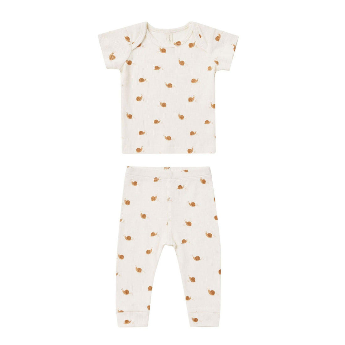 Quincy Mae Snails Ribbed Short Sleeve Tee + Legging Set