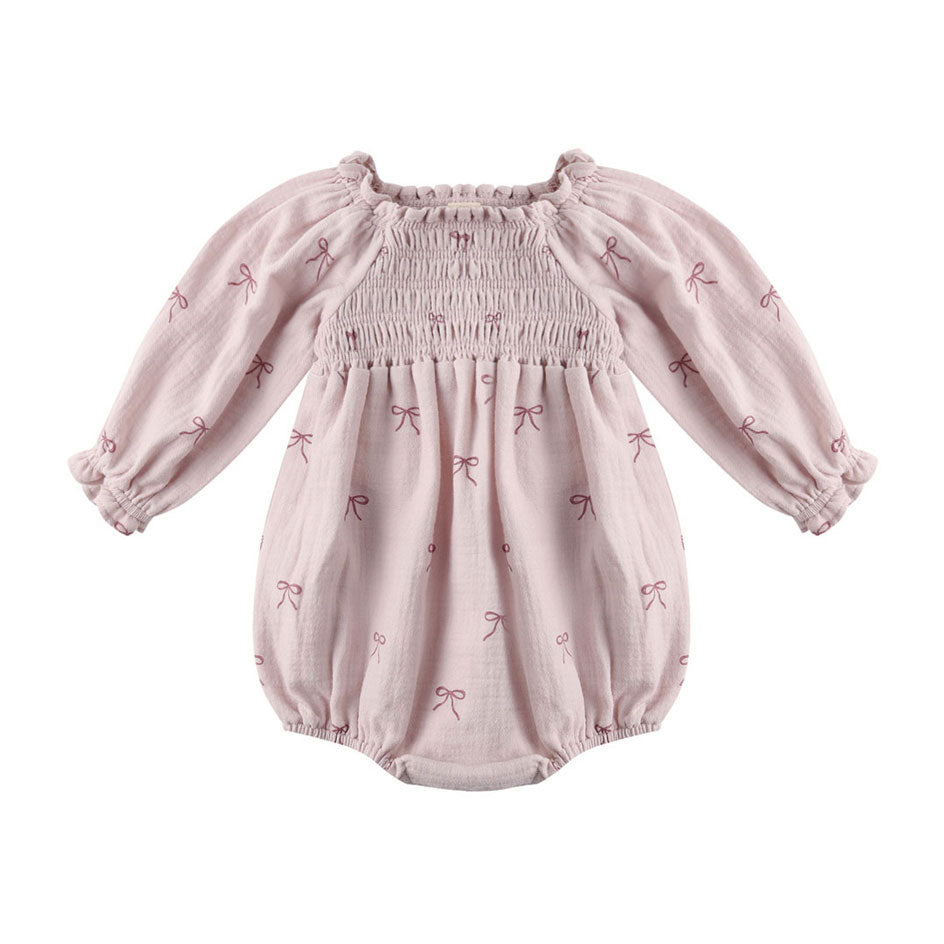 Quincy Mae Lilac Bows Eden Romper