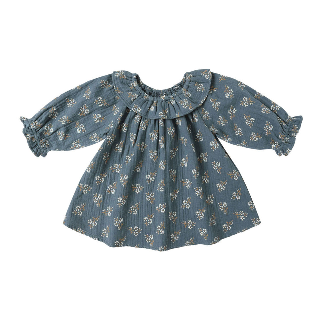 Quincy Mae Blue Floral Long Sleeve Isla Dress