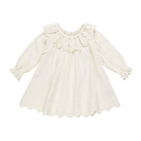Quincy Mae Ivory Long  Sleeve Isla Dress