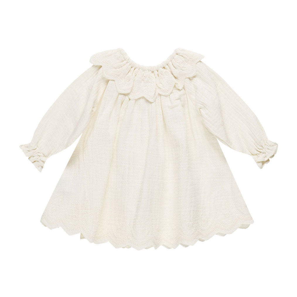 Quincy Mae Ivory Long  Sleeve Isla Dress