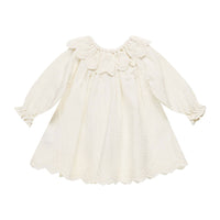 Quincy Mae Ivory Long  Sleeve Isla Dress