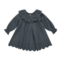 Quincy Mae Indigo Long  Sleeve Isla Dress