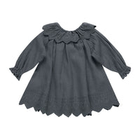 Quincy Mae Indigo Long  Sleeve Isla Dress