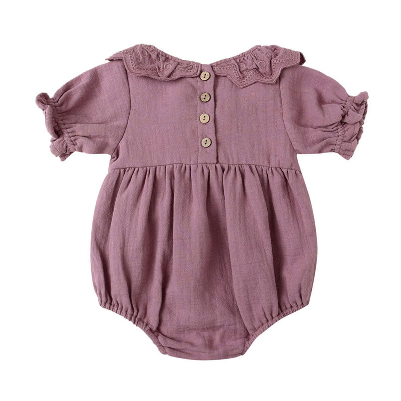 Quincy Mae Mulberry Collared Romper