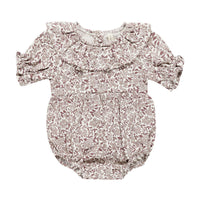 Quincy Mae Mauve Ditsy Collared Romper