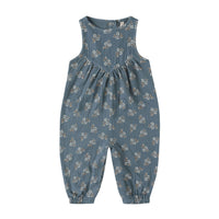 Quincy Mae Blue Floral Maisie Overall
