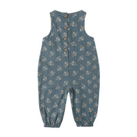 Quincy Mae Blue Floral Maisie Overall