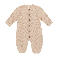 Quincy Mae Shell Long Sleeve Bobble Romper