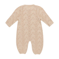 Quincy Mae Shell Long Sleeve Bobble Romper