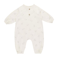 Quincy Mae Swans Henley Bubble Jumpsuit
