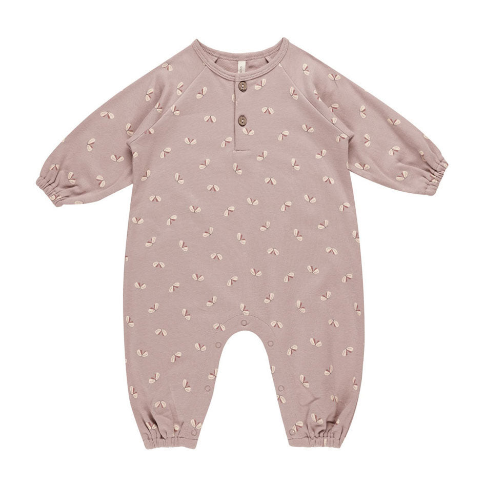 Quincy Mae Butterflies Henley Bubble Jumpsuit