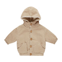 Quincy Mae Latte Corduroy Hooded Jacket