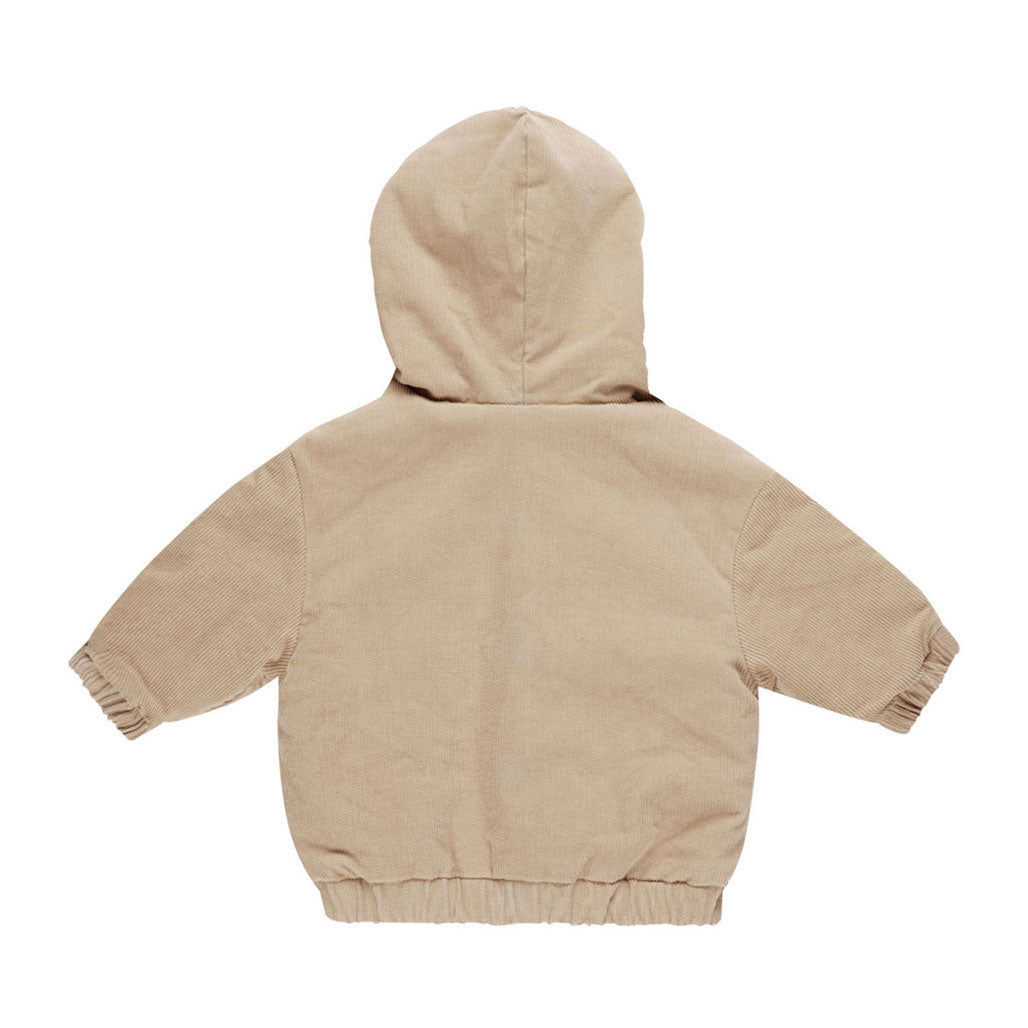 Quincy Mae Latte Corduroy Hooded Jacket
