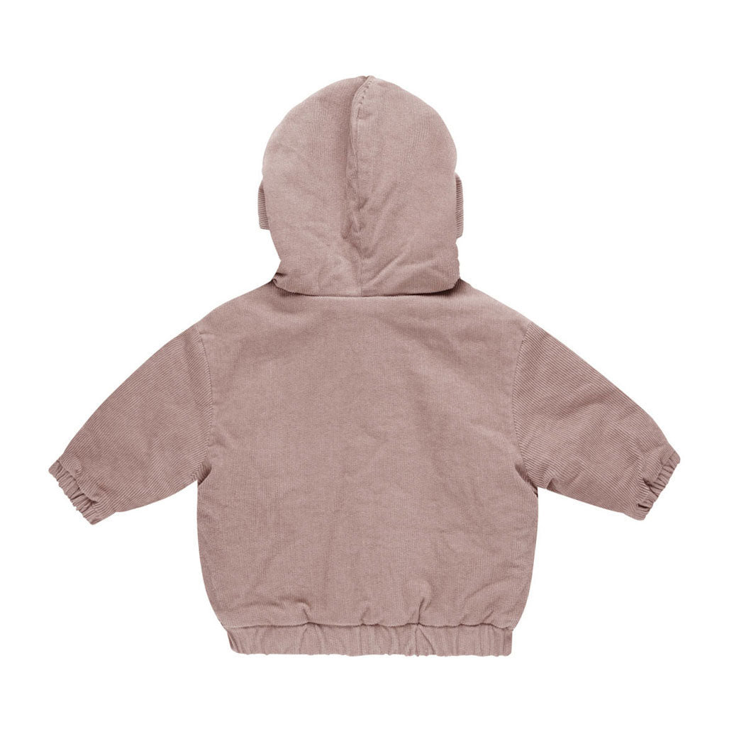 Quincy Mae Mauve Corduroy Hooded Jacket