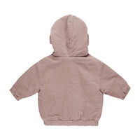 Quincy Mae Mauve Corduroy Hooded Jacket