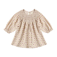 Quincy Mae Winter Rose V Smocked Dress