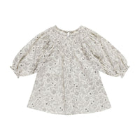 Quincy Mae Winter Floral V Smocked Dress