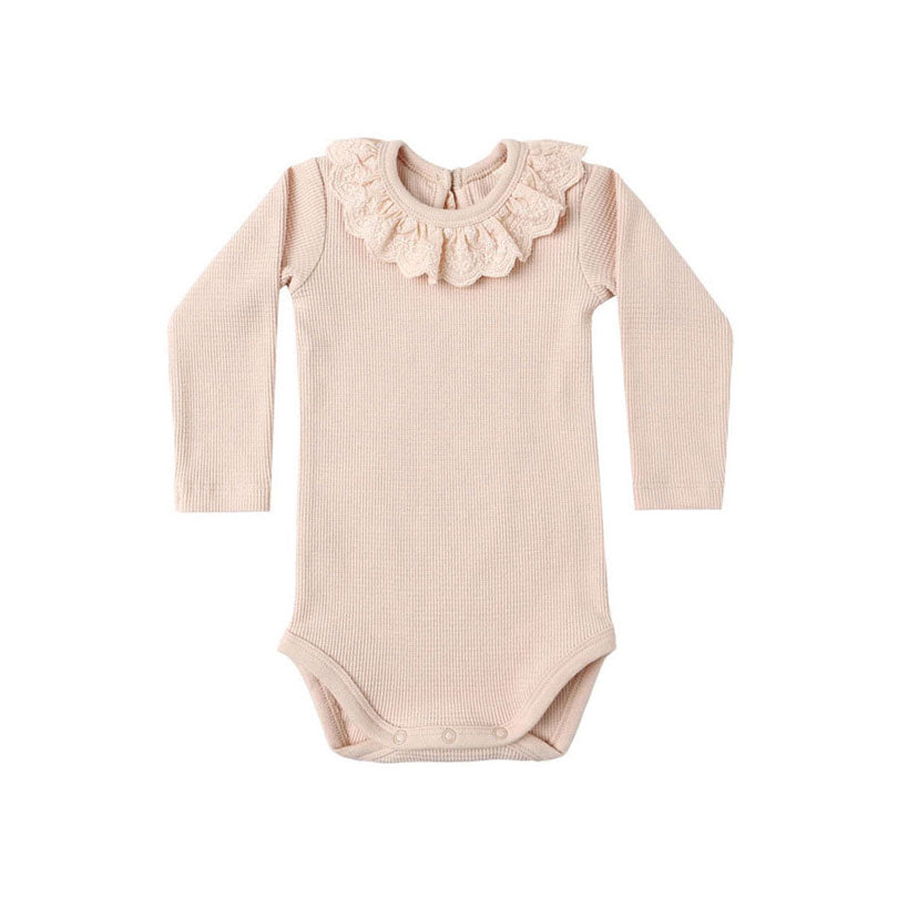 Quincy Mae Antique Ruffle Collar Bodysuit
