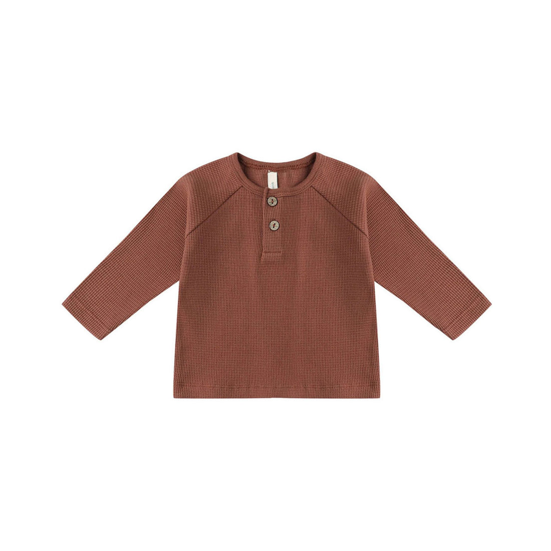 Quincy Mae Cranberry Henley Knit Top