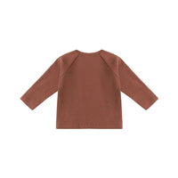 Quincy Mae Cranberry Henley Knit Top