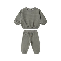 Quincy Mae Forest Textured Sweat Set