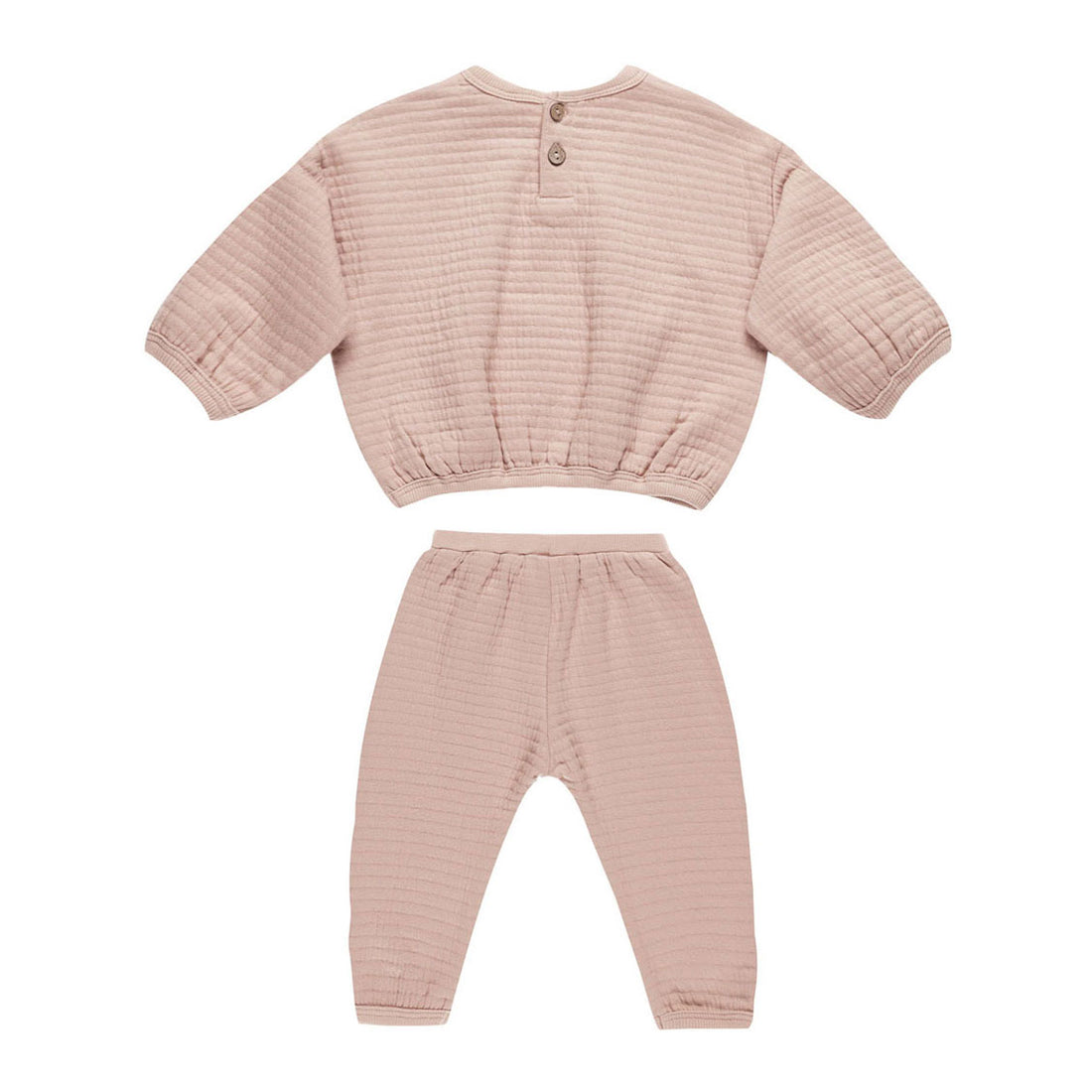 Quincy Mae Blush Textured Sweat Set