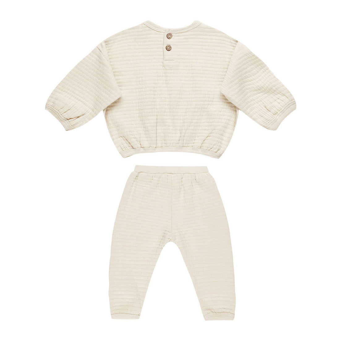 Quincy Mae Natural Textured Sweat Set