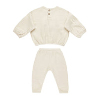 Quincy Mae Natural Textured Sweat Set