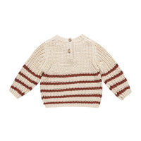 Quincy Mae Cranberry Stripe Rex Sweater
