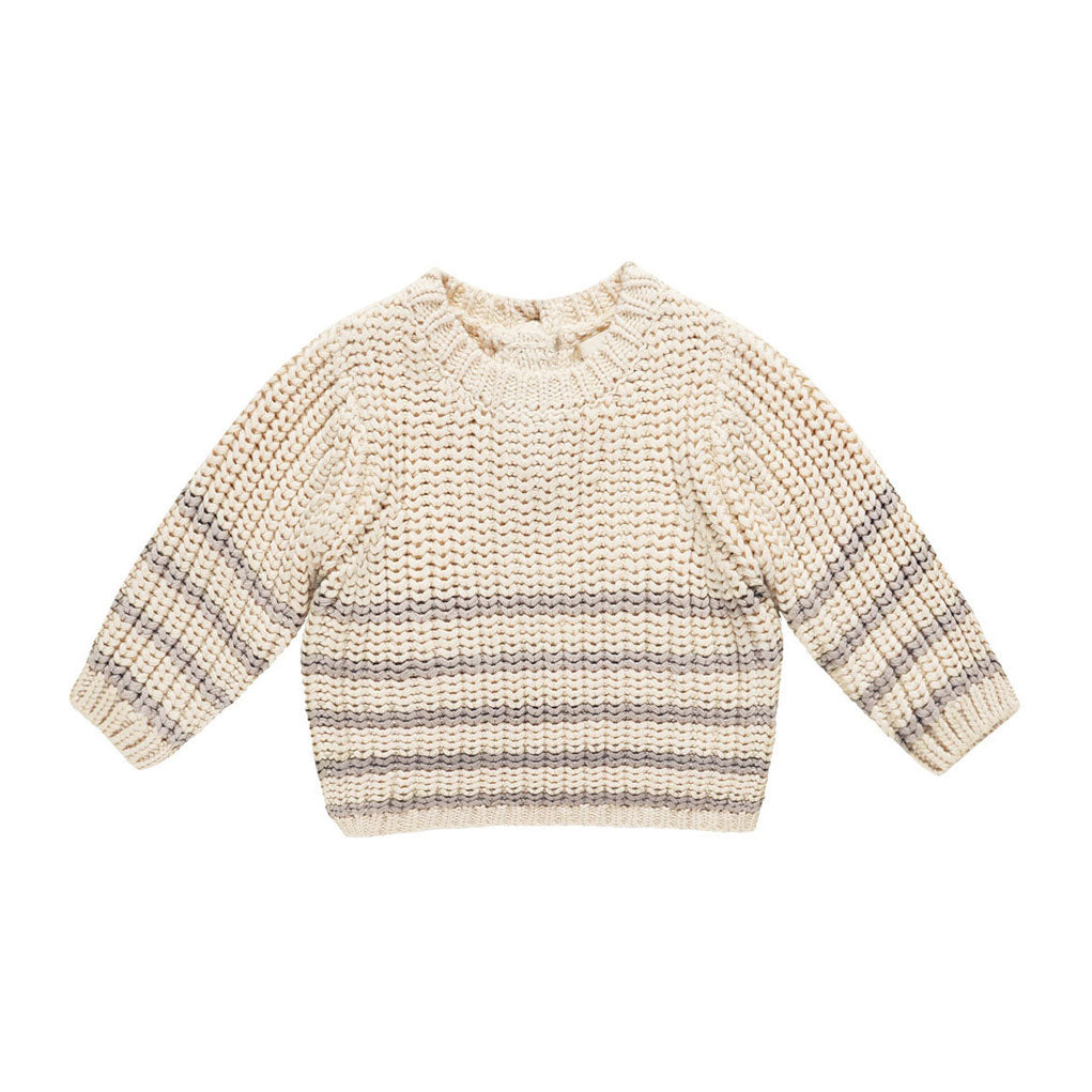 Quincy Mae Fog Stripe Rex Sweater