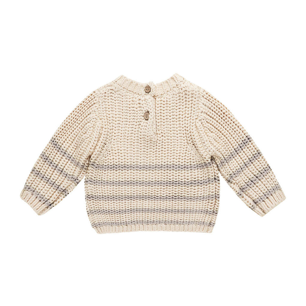Quincy Mae Fog Stripe Rex Sweater