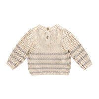 Quincy Mae Fog Stripe Rex Sweater