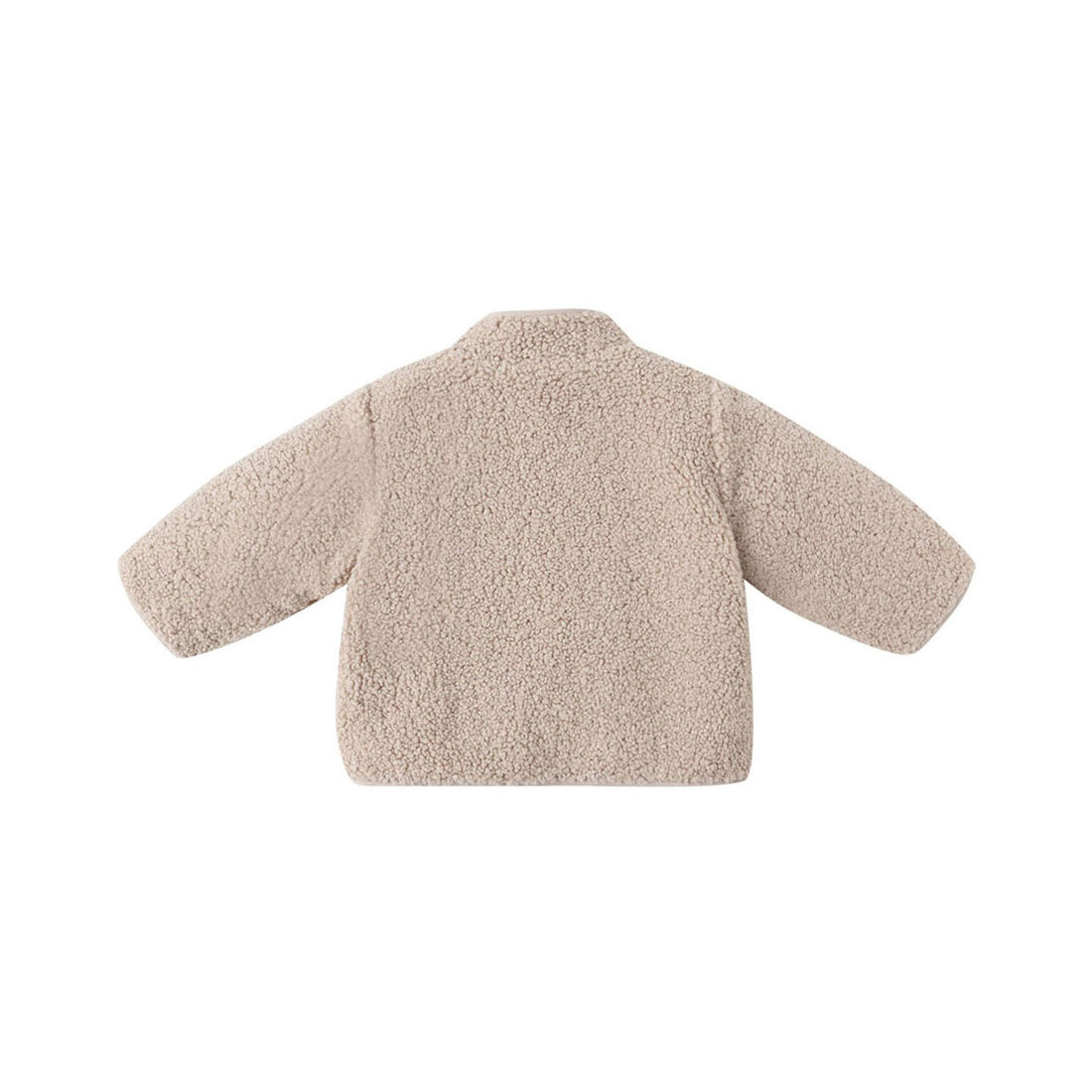 Quincy Mae Oat Shearling Zip Jacket
