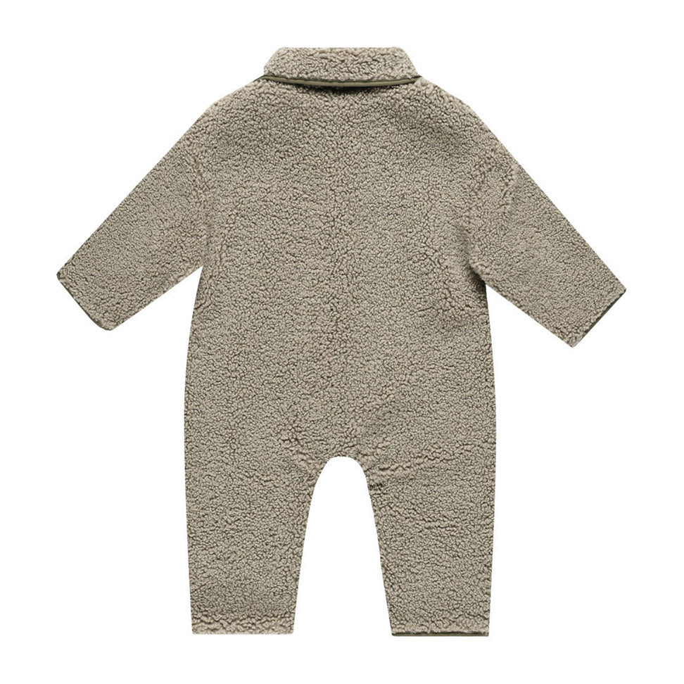 Quincy Mae Olive Shearling jumpsuit