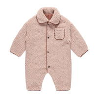 Quincy Mae Blush Shearling jumpsuit
