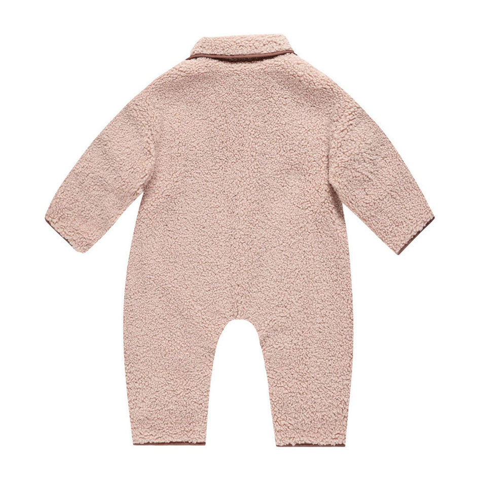 Quincy Mae Blush Shearling jumpsuit