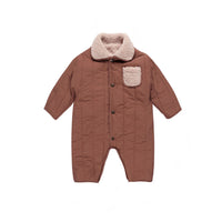 Quincy Mae Blush Shearling jumpsuit