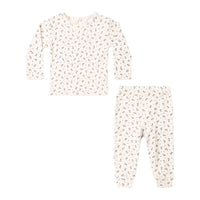 Quincy Mae Blue Ditsy Pointelle Tee + Legging