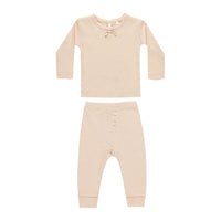 Quincy Mae Shell Pointelle Long Sleeve Tee + Legging