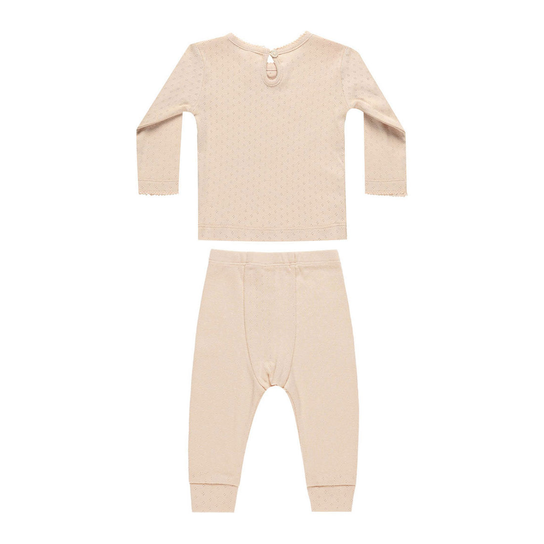 Quincy Mae Shell Pointelle Long Sleeve Tee + Legging