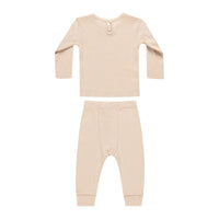 Quincy Mae Shell Pointelle Long Sleeve Tee + Legging