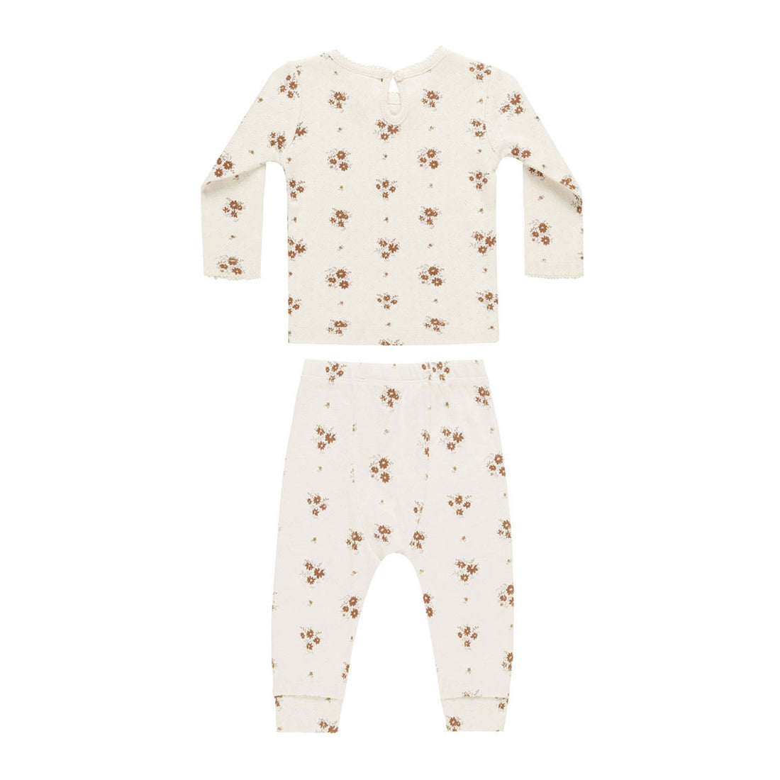 Quincy Mae Autumn Flora Pointelle Long Sleeve Tee + Legging